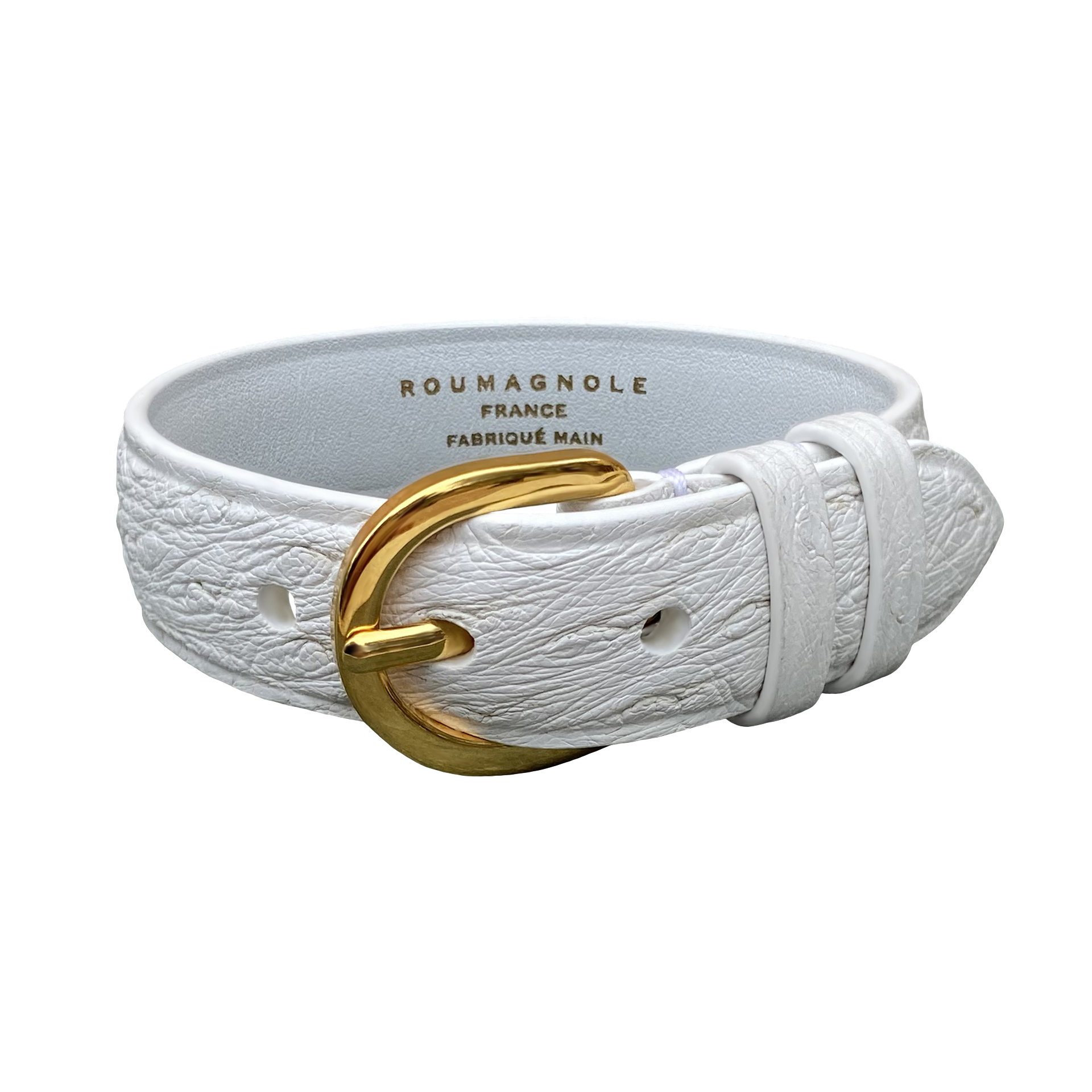 BRACELET Autruche Blanc