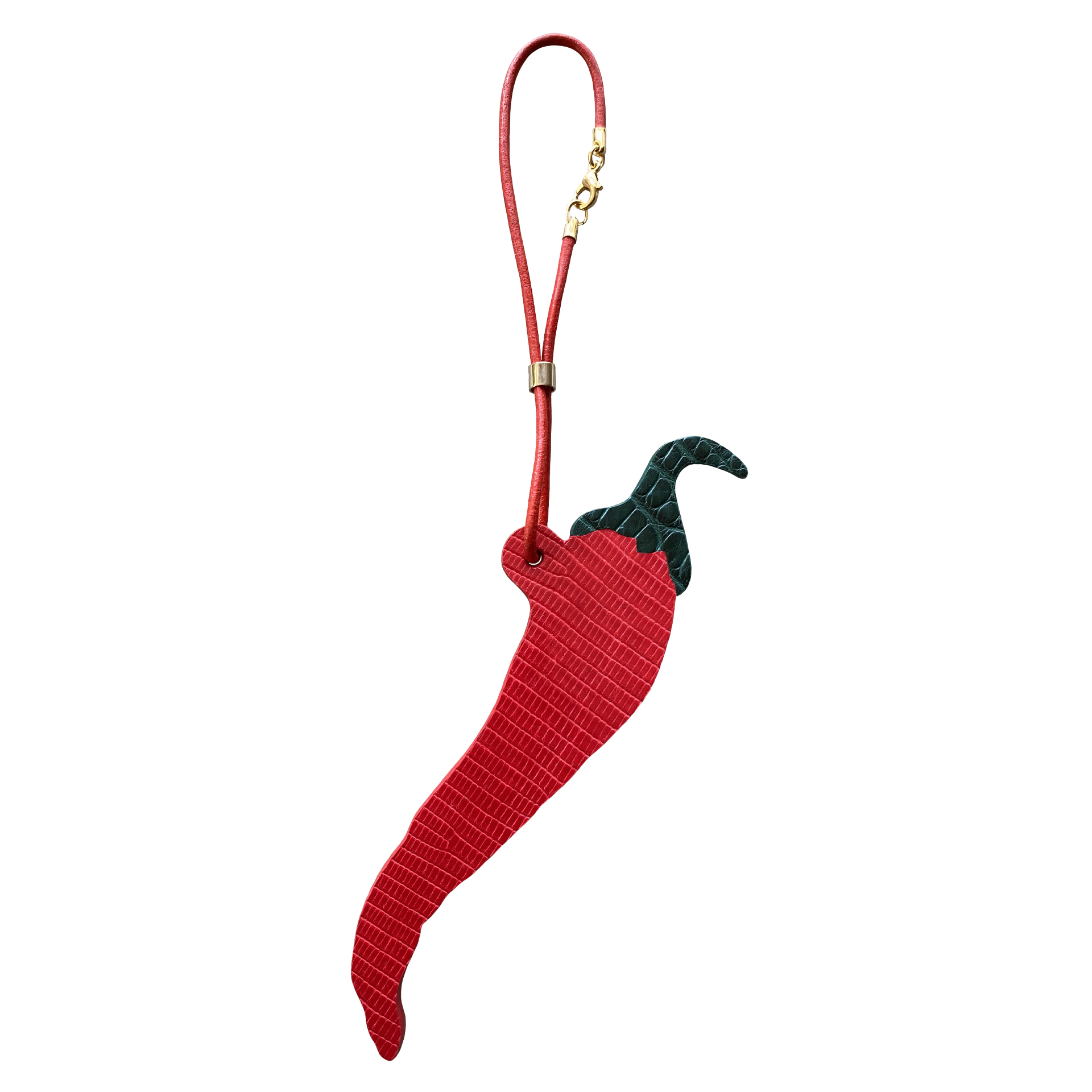 CHARM PIMENT Lézard Croco